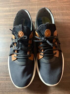 Olukai Manele Golf Shoes Sneaker Black Lace Up Men's Size 12 excellent